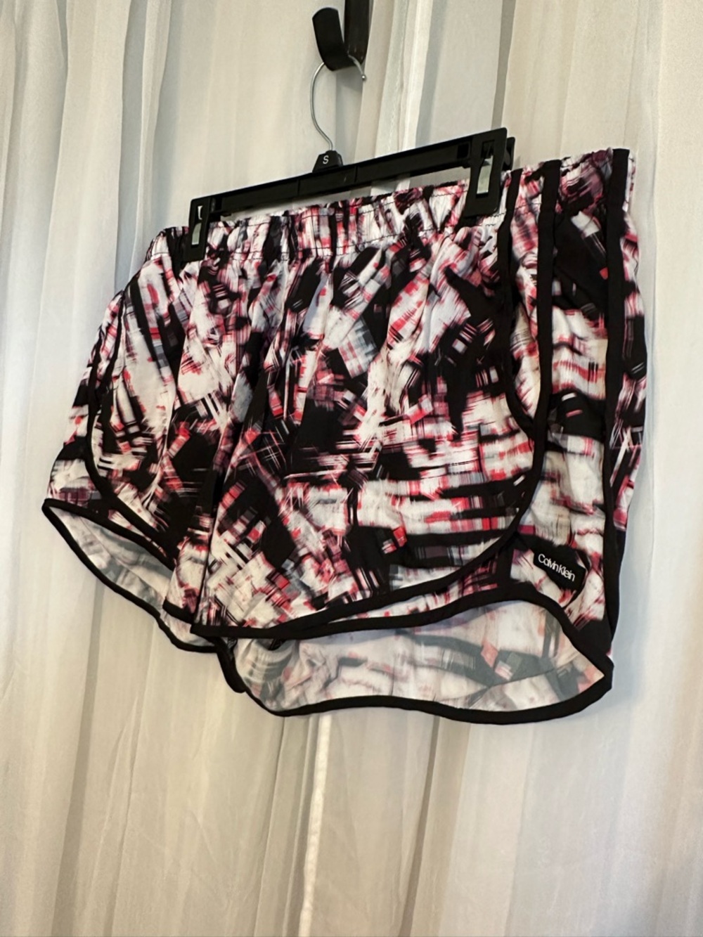 Calvin Klein Athletic Printed Running Shorts with Black Trim - Picture 3 of 7